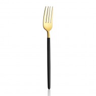 Amore Black Touch Titanyum Parlak Gold 12 Adet Yemek Çatalı