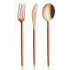 Amore Titanyum Bronz 30 Parça Çatal Kaşık Bıçak Takımı (Bıçaklı) Amore Titanyum Bronz 30 Parça Çatal Kaşık Bıçak Takımı (Bıçaklı)