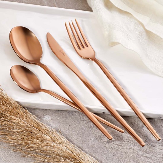 Amore Titanyum Bronz 7 Parça Tek Kişilik Çatal Kaşık Bıçak Takımı Amore Titanyum Bronz 7 Parça Tek Kişilik Çatal Kaşık Bıçak Takımı