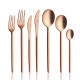 Amore Titanyum Bronz 7 Parça Tek Kişilik Çatal Kaşık Bıçak Takımı Amore Titanyum Bronz 7 Parça Tek Kişilik Çatal Kaşık Bıçak Takımı
